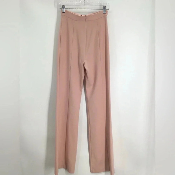 Black Halo Women’s Isabella Pant High Waist Wide Leg Pant Blush Pink NWT size 2 - Picture 2 of 8